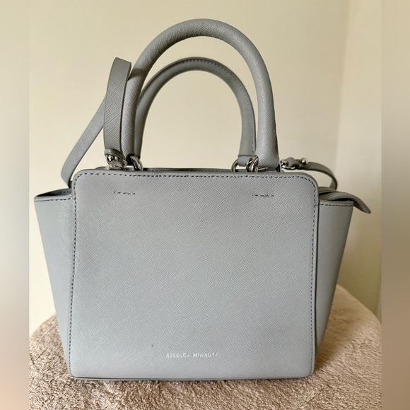 NWOT REBECCA MINKOFF Grey Mini Top Handle Satchel Crossbody Handbag - Picture 6 of 6